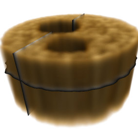 A computer-generated 3D image of the experimental object using ghost imaging.