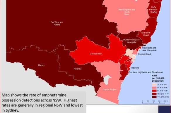 Dubbo's rate of arrests for possession is among the highest in NSW. 