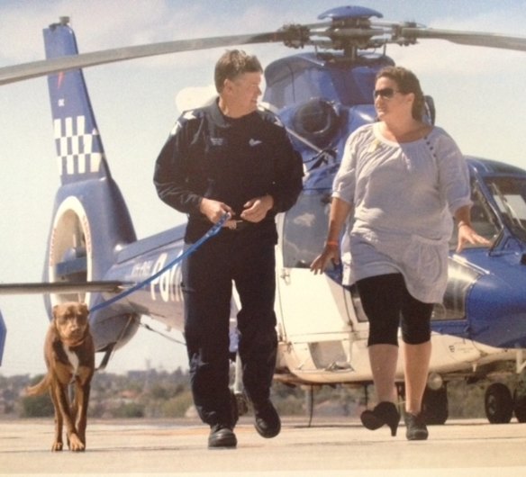 David Key, Juliet Moore and Poncho the dog were photographed by Police Life magazine shortly after the fires.