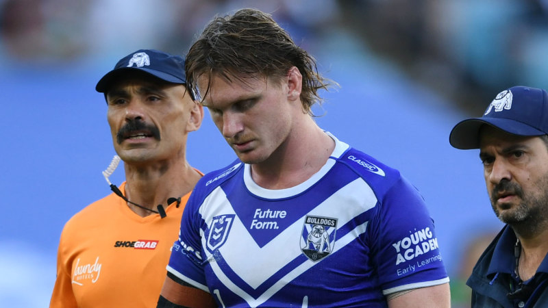 Bulldogs forward returned to the field with broken jaw