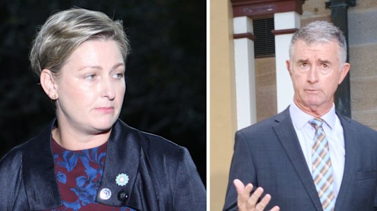 Queensland ministers Amanda Camm and Tim Mander have been grilled about their relationship.