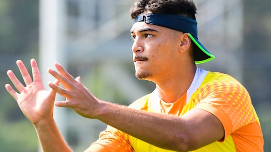 Ready: Jordan Petaia will make his Test debut against Uruguay on Saturday. 