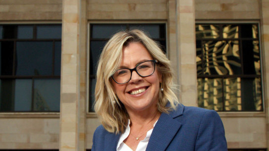 WA Liberal leader Libby Mettam outside state parliament.