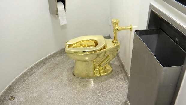 The 18-carat solid gold toilet, worth $1.25 million, was stolen.