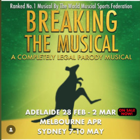 Breaking good: Broadbridge’s Instagram post promoting her new show.