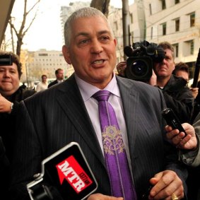 Mick Gatto after he was acquitted of the murder of Andrew "Benji" Veniamin in 2005.