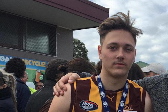 Aidan Becker died at Mernda train station after trying to help a schoolboy.