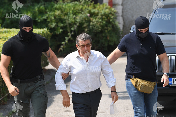 Vaso Ulic being arrested this week in Montenegro.