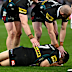 Panthers players and coach Ivan Cleary react to Nathan’s injury.