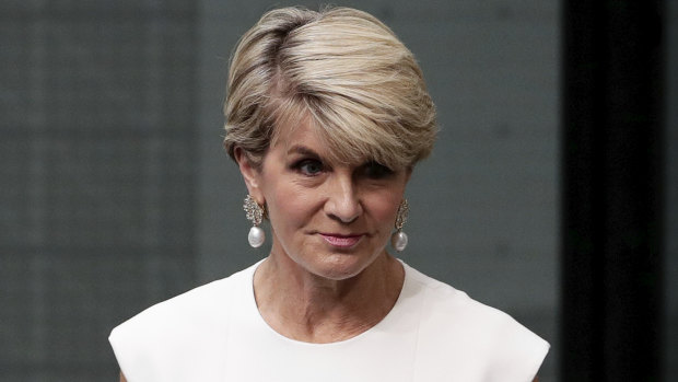 Julie Bishop tells the House of Representatives she will quit politics. 
