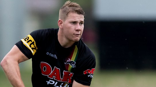 Hands off ... Matt Burton at training this week.