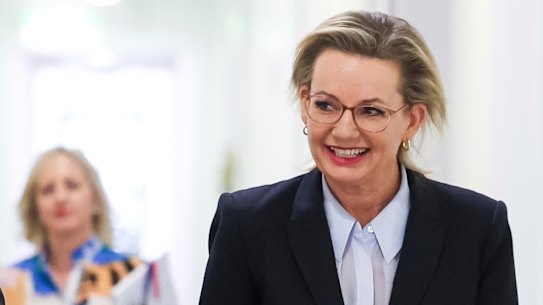 Sussan Ley arrives for the meeting.