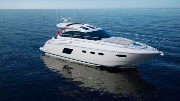 A 2016 Princess 48ft sports yacht, similar to the one at the centre of the dispute.