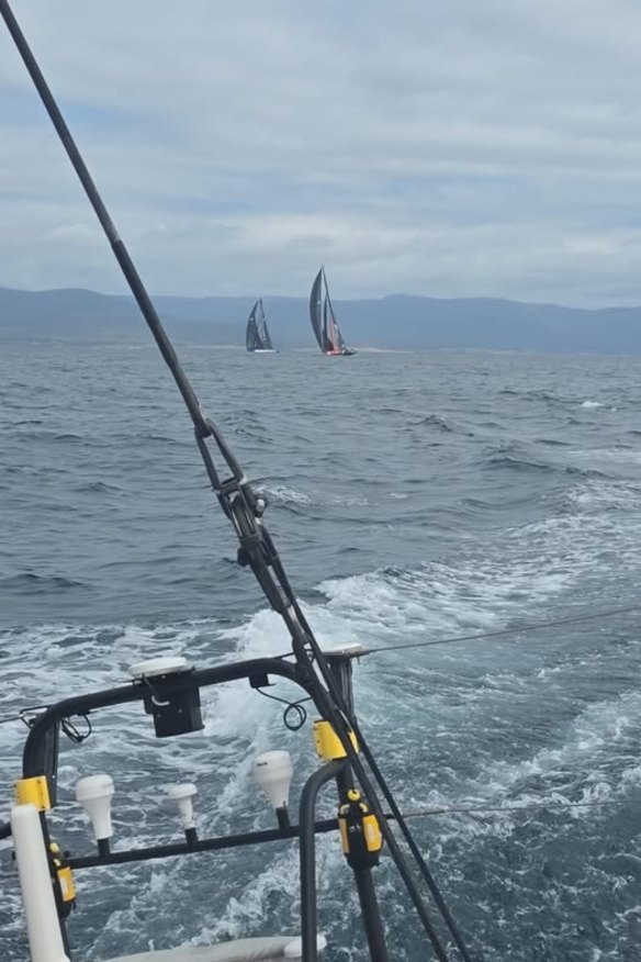 The view of Master Lock Comanche and LawConnect from HSK Scallywag 100 this morning. 