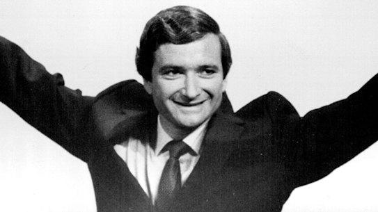 Nick Greiner celebrates an election win in March 1984.
