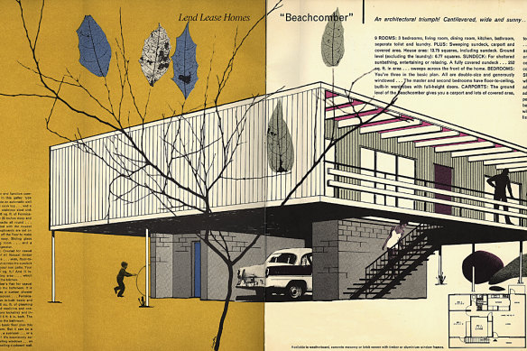 A Lend Lease brochure promoting the Beachcomber model of home in the 1960s.