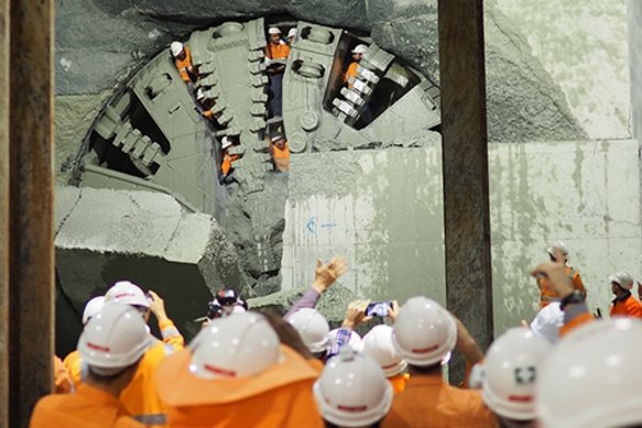 A tunnel boring machine on the new Forrestfield-Airport link have broken through.