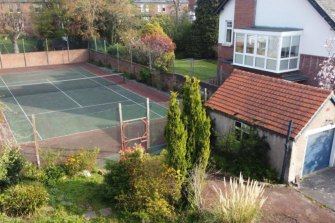 With a tennis court and a garage already on site, this block just needs a home now.