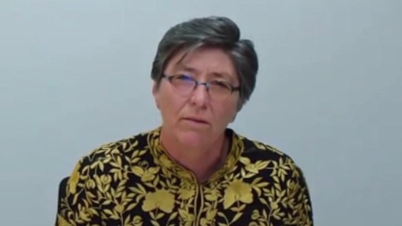 Dr Bernadette Boss gave evidence to the royal commission via video link on Tuesday.