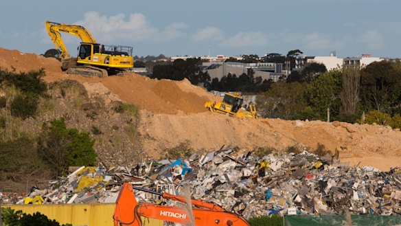 The WestConnex interchange and parkland have been built on the site of the old Alexandria landfill site.