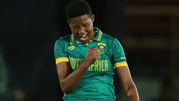 Ayanda Hlubi took two wickets in her debut for South Africa.