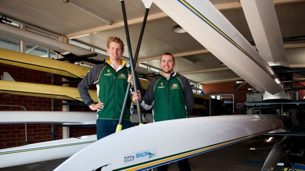 Canberra rowers Luke Letcher and Caleb Antill narrowly missed out on a podium at the World Rowing Cup II.