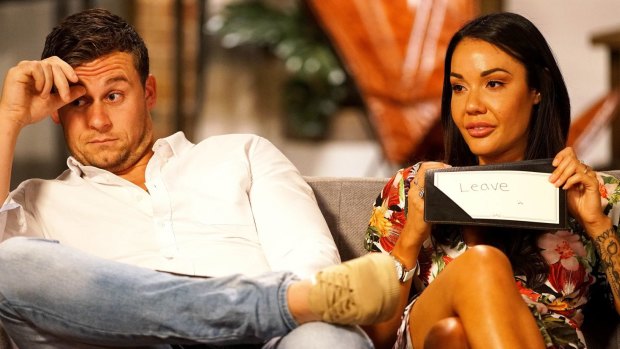 Davina Rankin and her "husband" Ryan Gallagher on Married at First Sight last year.