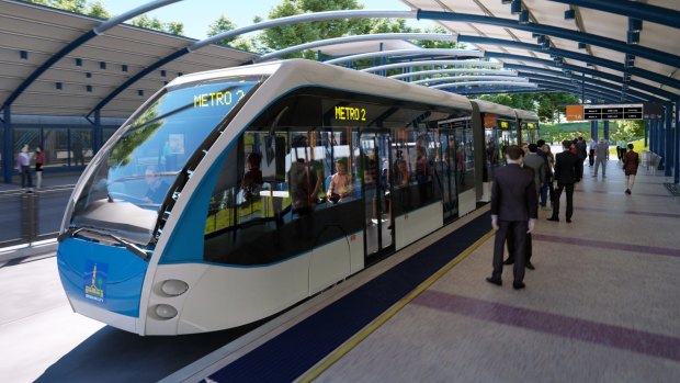 An artist's impression of Brisbane City Council's metro vehicle.