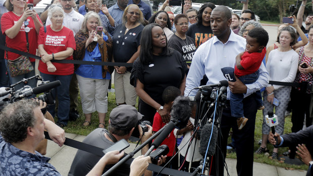 Mayor Andrew Gillum, the Democratic candidate for Florida governor, works the crowd.