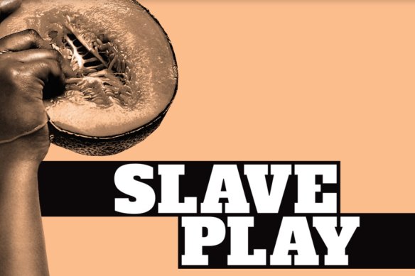 An advertisement for the Broadway production of Slave Play.