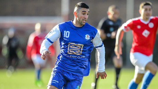 Star striker Stephen Domenici is one of  the few starters Canberra Olympic have retained this season. 