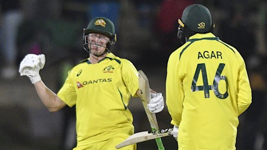 Marnus Labuschagne’s masterful 80 not out lifted Australia to a three-wicket win in Bloemfontein.