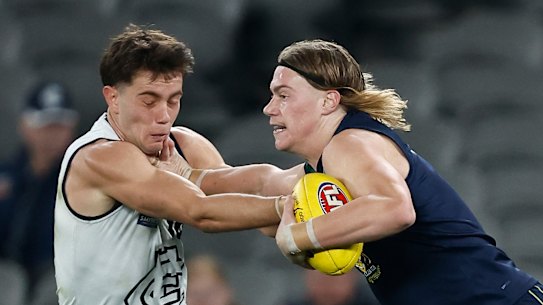 Harley Reid, right, in action last week.