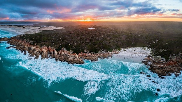 Eco retreat The Lodge, used exclusively by guests on the guided Bay of Fires Lodge Walk.