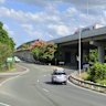 The Toyota ute hit a pylon under the Pacific Motorway at Eagleby.