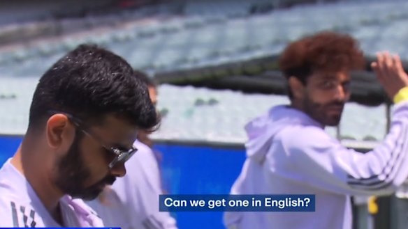 India all-rounder Ravindra Jadeja walks off to the disappointment of Australian reporters.