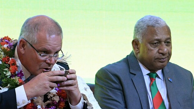 Australian Prime Minister Scott Morrison was warned by Fijian Prime Minister Frank Bainimarama over the growing climate change threat to the region.
