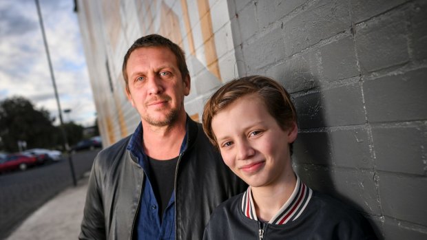 Damian Hill, pictured with his stepson and co-star Ty, died on Saturday night. 
