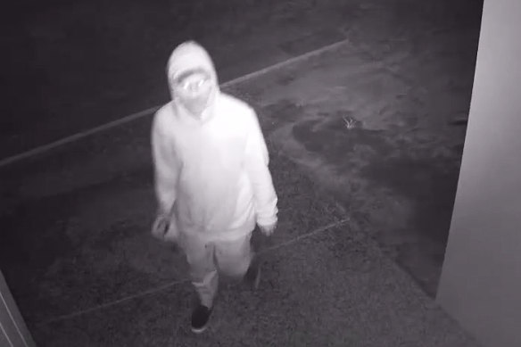 Police wish to speak to this man in relation to the suspicious fire at Nick Vlastuin's Torquay property. 
