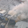 Clark Rubber shop fire in Melbourne’s north-west ‘under control’