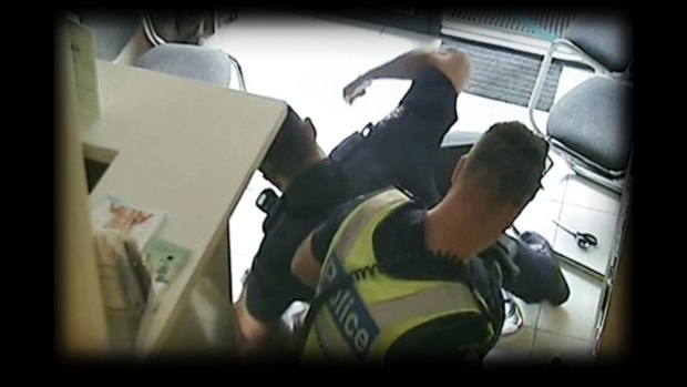 Footage showing police violently arresting a Sudanese-Australian man after a chemist robbery.