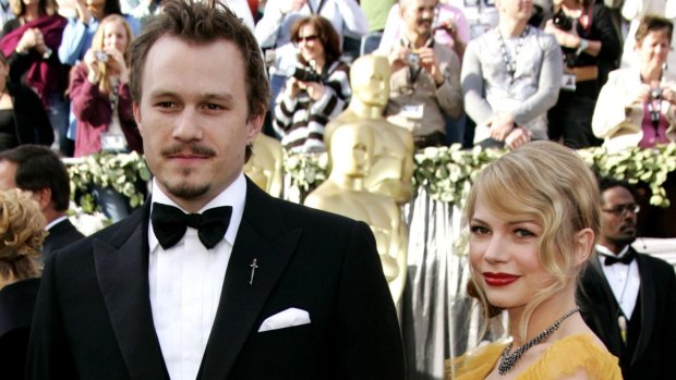 Heath Ledger and Michelle Williams at the Academy Awards, where he was nominated for Brokeback Mountain in 2006.