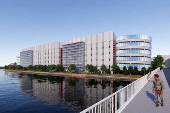 A concept image of the masterplan for the development.