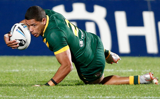 Reprieve: Dane Gagai returned to the Australian Test team as a replacement for Greg Inglis.