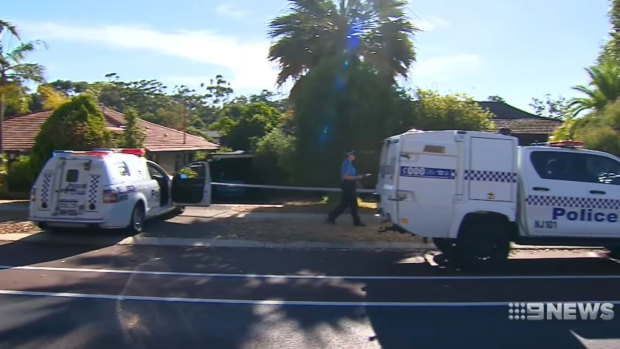 Police cordoned off the Duncraig home after the man's death. 