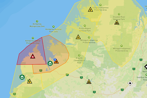 O ciclone Luana atingiu a costa perto de Broome.