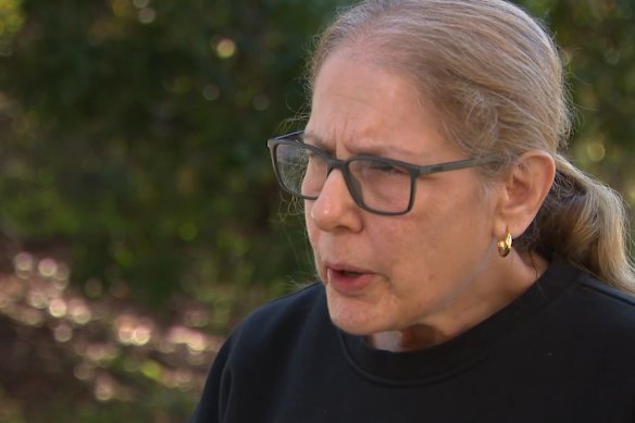 Lena Pakis, the mother of James Pakis, who was stabbed to death in a Belmore unit in March 2025.