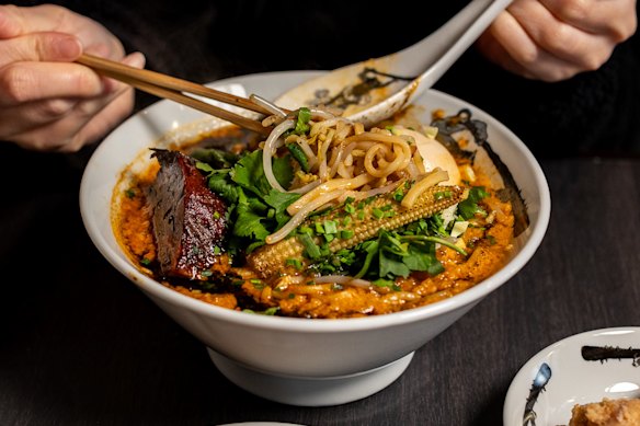 At Kikanbo, spicy noodles are built around chilli and sansho pepper.
