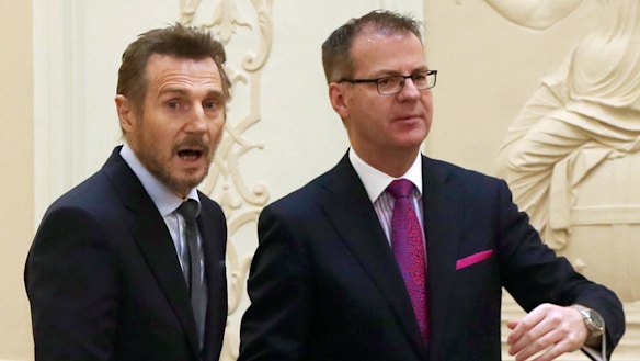 Actor Liam Neeson with Art O’Leary.