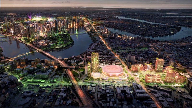 Gabba arena bids to close as state backs existing rail for Victoria Park